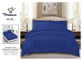 Євро комплект постільної білизни Primavara-синій