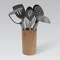 Набір кухонного приладдя з відерком 7 предметів Maestro MR-1548-C Набір кухарів із нейлону