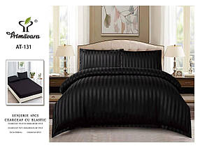 Євро комплект постільної білизни Primavara-чорна