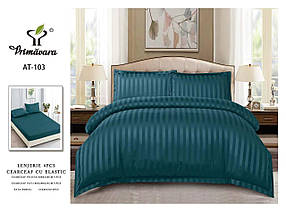 Євро комплект постільної білизни Primavara-смарагдовий