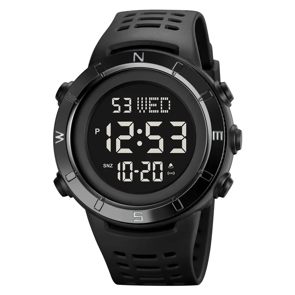 Skmei 2015 чоловічий спортивний годинник чорний із чорним циферблатом