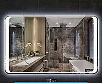 Зеркало настенное для ванной с подсветкой прямоугольное. Премиум Комплектация  60*40 см.