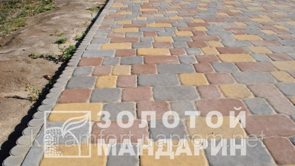 Стара площа 6 см, жовтий. Золотой Мандарин. Тротуарна плитка - фото 4 - id-p1018137282