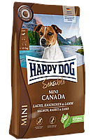 Сухой беззерновой корм для собак малых пород  Happy Dog Sensible Mini Canada 4 кг