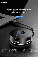 Адаптер Baseus Round Box USB 3.0 (CAHUB-F01)