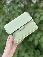 Женская сумка-клатч, маленькая стильная зелёная сумочка