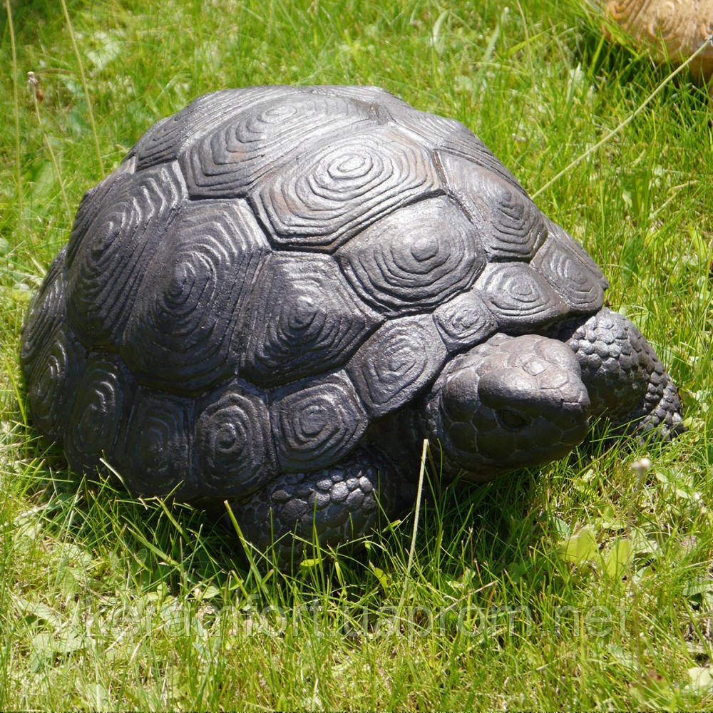 Черепаха, декор садовий Золотой Мандарин, нуаро - фото 2 - id-p1855616007