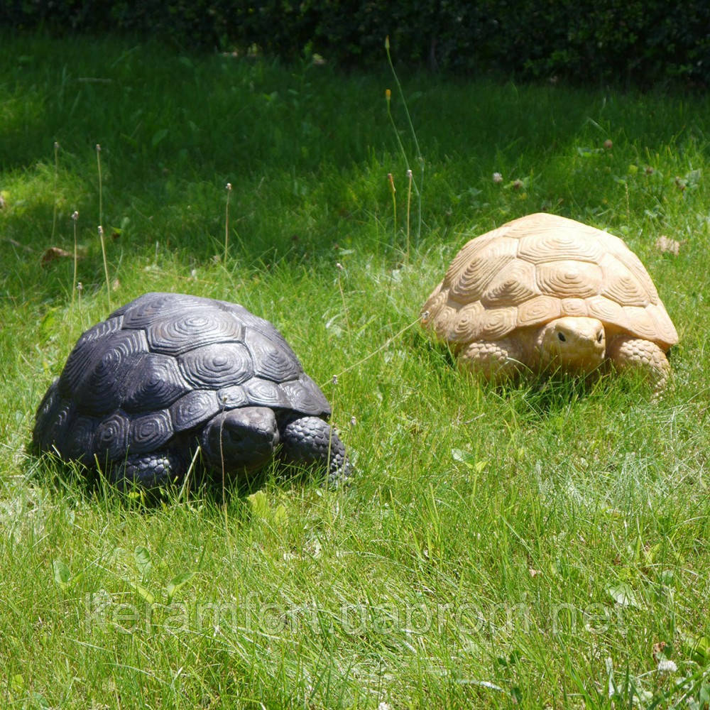 Черепаха, декор садовий Золотой Мандарин, нуаро - фото 4 - id-p1855616007