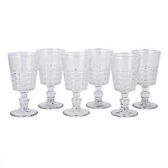 Набір із 6-ти однотонних прозорих келихів зі скла Villa d'Este Pixel