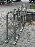 Велопарковка з нержавіючої сталі, вузька, фото 6