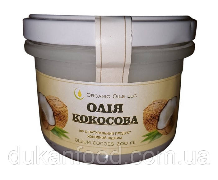 Олія кокосова Organic Oils холодного віджиму, 200 мл