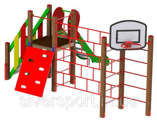 Гімнастичний комплекс "Спортик" з гіркою SiverSport KID657.3, фото 1