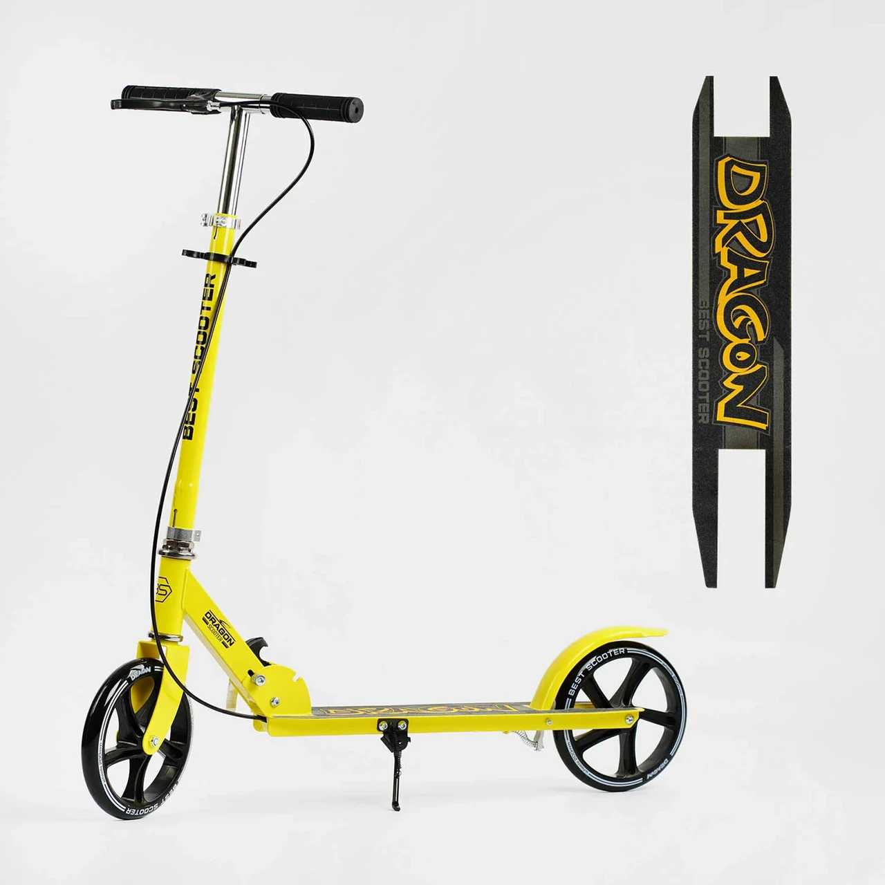 Самокат Best Scooter Dragon D-89726 (складний, підніжка, PU колеса, на підшипниках ABEC 7)