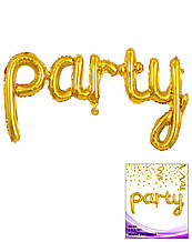 Фольгований напис Party золотий 112х44см Китай уп
