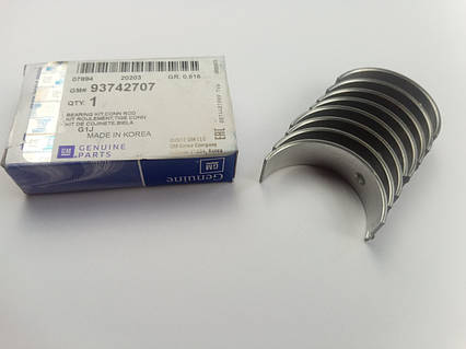 Вкладиші Lanos шат. 0,00, "GM" (93742707)