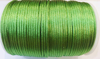 Шнур атласний корсетний 2,5 мм світло-зелений