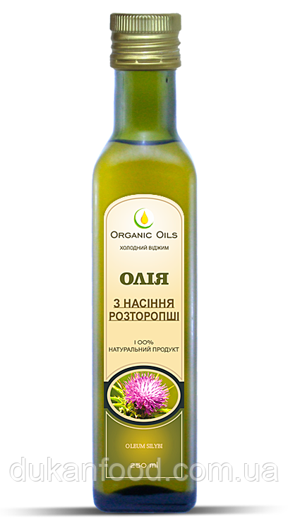 Розторопші олія холодного віджиму Organic Oils, 250 мл