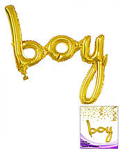 Фольгований напис Boy золото 77х78см Китай уп