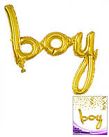 Фольгований напис Boy золото 77х78см Китай уп
