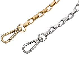Ланцюжок для сумки з карабіном СК-003 120см колір Нікель