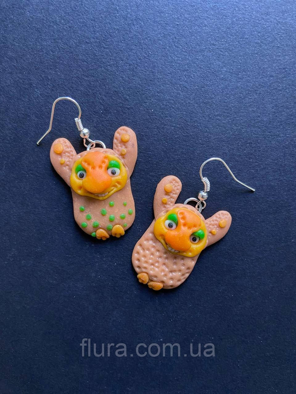 Сережки з полімерної глини "Джива" в асортименті