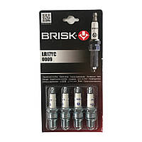 Свiча запалювання Газель,Волга,УАЗ дв.405,406,409,ВАЗ (компл.4шт) SUPER блiстер (BRISK,Чехiя) LR17YC