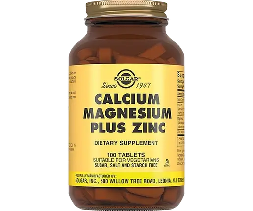 Вітаміни Solgar Calcium Magnesium Plus Zinc 100 tabs, фото 1