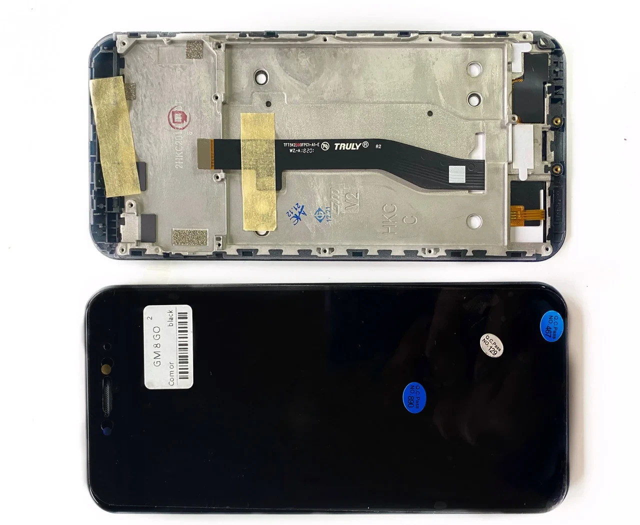 Дисплей GENERAL MOBILE GM 8 GO модуль в зборі з тачскріноми рамкой, чорний. original PRC
