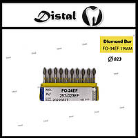 Стоматологический бор алмазный FO-34EF для турбинного наконечника 19 мм Пламеневидный