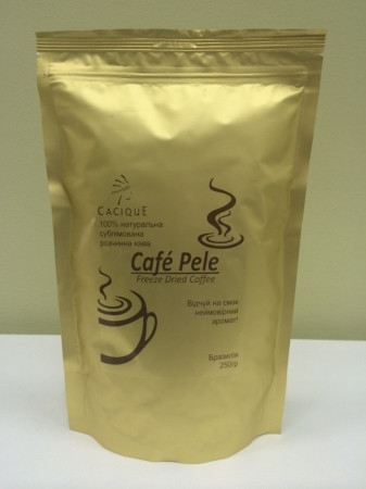 100% натуральна сублімована кава Cafe Pele паковання 250 г