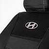 Чохли на сидіння Хюндай Акцент 4 (Hyundai Accent 4) (2010-2016) екошкіра+автотканина з логотипом, фото 9