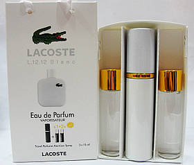 Парфуми набір для чоловіків Lacoste Eau De L.12.12 Blanc (лакоста бланк)45 мл