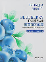 Тканинна маска для обличчя Bioaqua Blueberry Facial Mask з екстрактом чорниці, 30 г