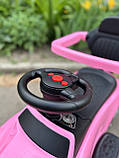 Каталка-толокар з батьківською ручкою BMW M 3503B, Рожевий, фото 2
