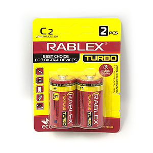 Батарейки C (LR14) Rablex Turbo Alkaline (2шт.)