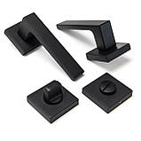 Ручка міжкімнатна TRION FLASH с накладками WS 49 BLACK, фото 5