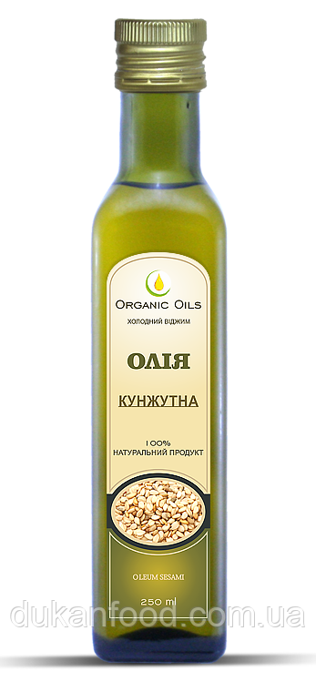 Кунжутна олія холодного віджиму Organic Oils, 250 мл