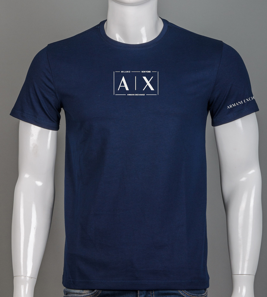 Футболка чоловіча AX Armani Exchange 2327м (Уп.4шт M-XXL), Темно-синій