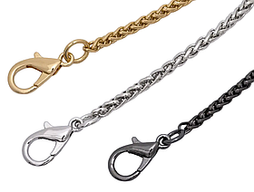 Ланцюжок для сумки з карабіном СК-007 120см колір Золото