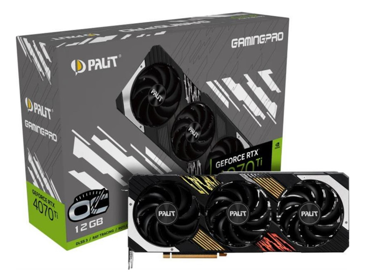 Відеокарта GF RTX 4070 Ti 12GB GDDR6X GamingPro OC Palit (NED407TT19K9-1043A)