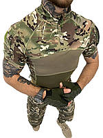 Тактична військова теніска убакс мультикам літня військова сорочка з коротким рукавом ubacs