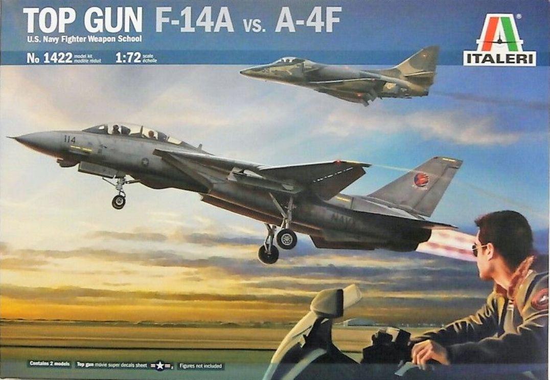 Top Gun F-14A проти A-4F. Набір збірних моделей (2 моделі у наборі) у масштабі 1/72. ITALERI 1422