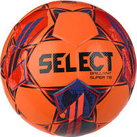 Футбольний м'яч SELECT Brillant Super TB v23 (FIFA QUALITY PRO APPROVED) Жовтогарячий/червоний
