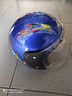 Шлем открытый синий, размер М(55-56)