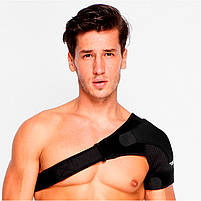 Фіксатор плечового суглоба AOLIKES A-1697 Left black підтримка для спини 18 шт., фото 3