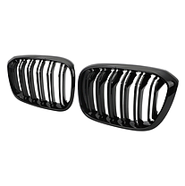 Решітка ноздрі BMW (БМВ) X3 X4 series G01 G08 G02 (2018-2023) - Глянець 2 ребра (DA-21162), фото 4