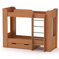 Двоярусне ліжко з ящиком Твікс-2, Компаніт, Вільха