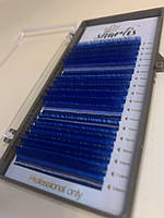 Вії Sharlis мікс довжин сині аквамарин Д 0.07 7-12 мм