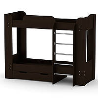 Двоярусне ліжко з ящиком Твікс-2, Компаніт, Венге темний