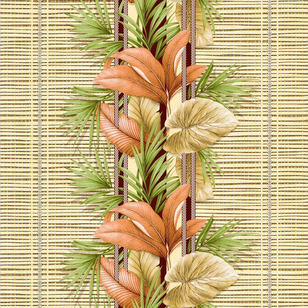 Шпалери паперові вологостійкі Тропіки 3, бежевий, фото 1